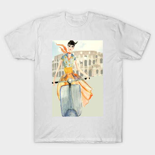 Roman Holiday T-Shirt by lizzielamb